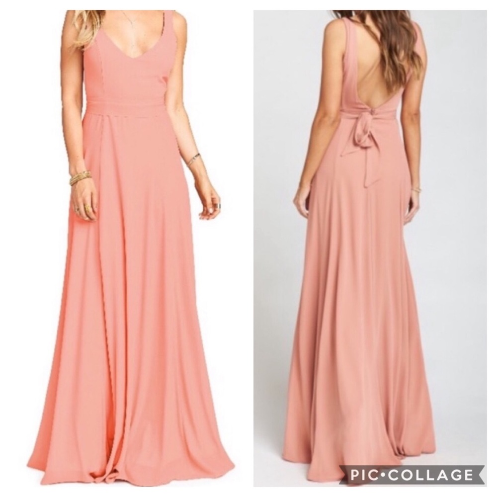 Show Me Your MuMu Jenn Peach Dress